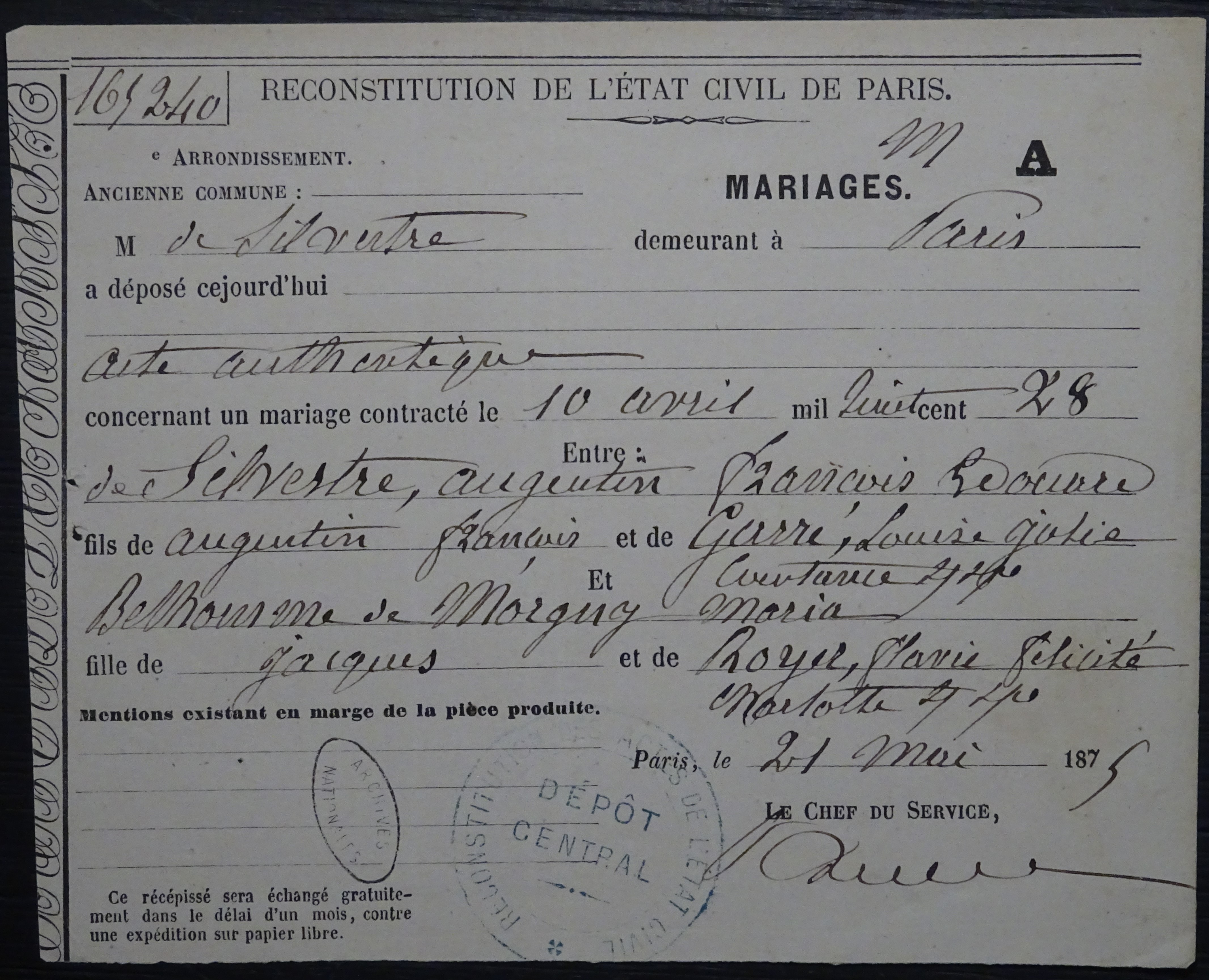  Mariage d
